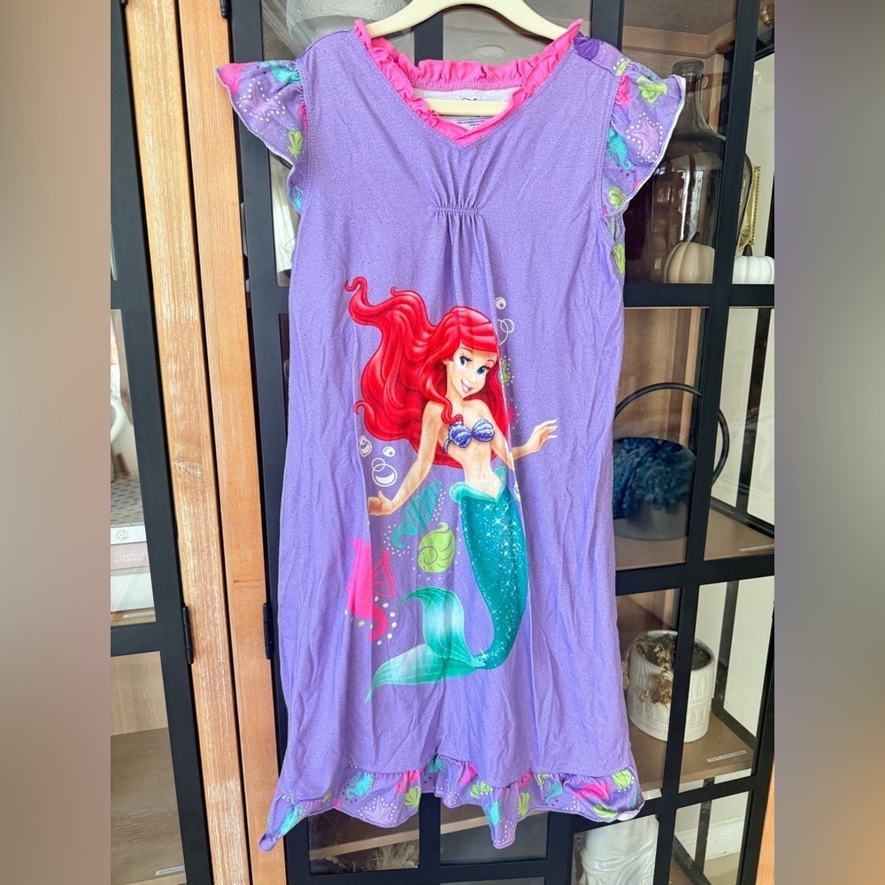 Vintage Disney Store Ariel dress Little Mermaid nightgown girls ruffle princess